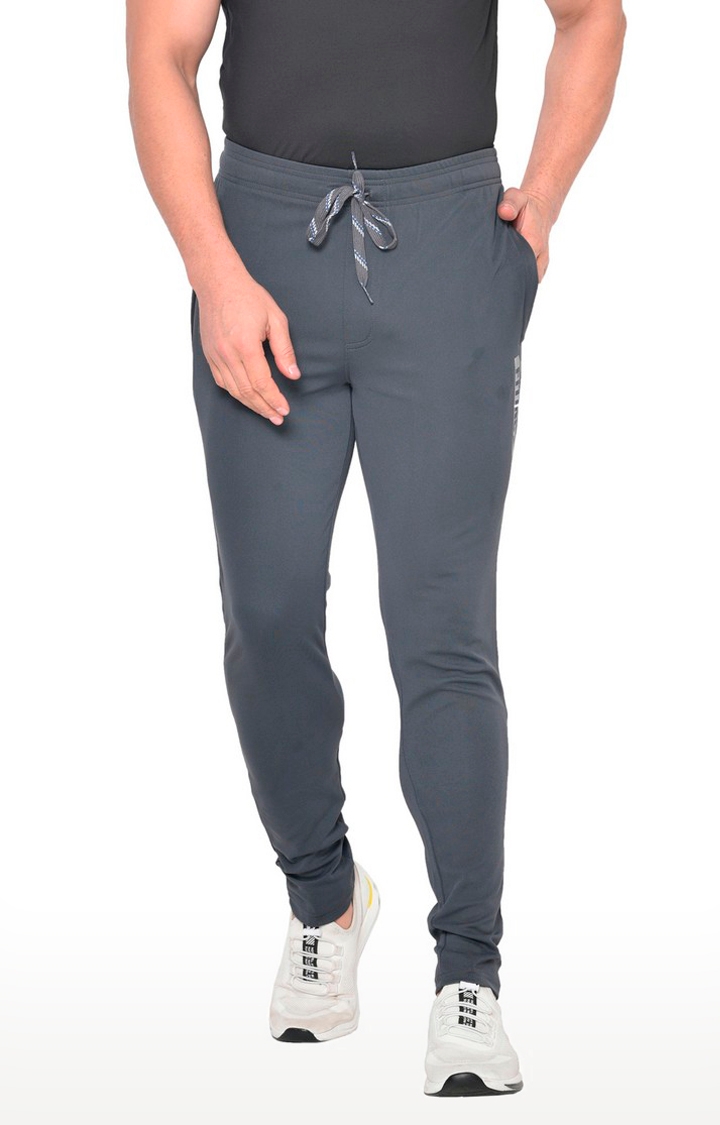 Fitinc Gym & Yoga Grey Track Pant For Men with Zipper Pockets