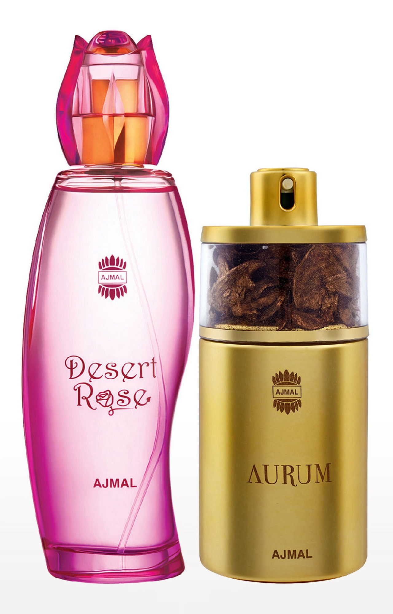 Ajmal Desert Rose EDP Oriental Perfume 100ml for Women and Aurum EDP Fruity Perfume 75ml for Women