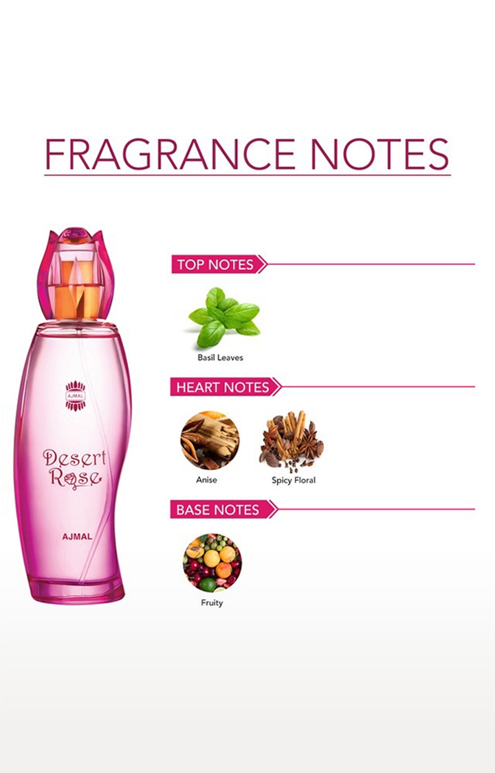 Ajmal Desert Rose EDP Oriental Perfume 100ml for Women and Carbon Homme Deodorant Fragrance 200ml for Men
