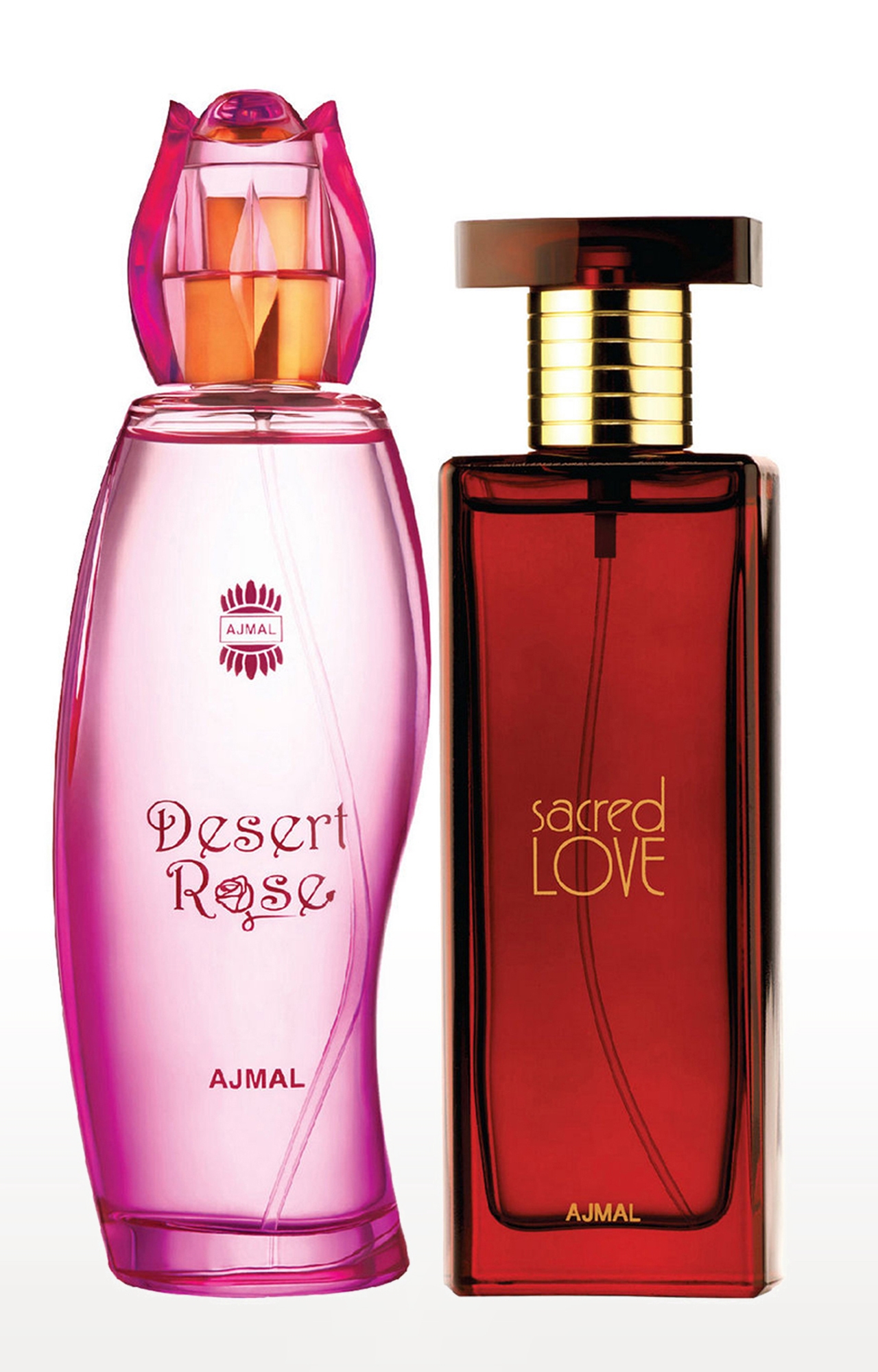 Ajmal Desert Rose EDP Oriental Perfume 100ml for Women and Sacred Love EDP Musky Perfume 50ml for Women
