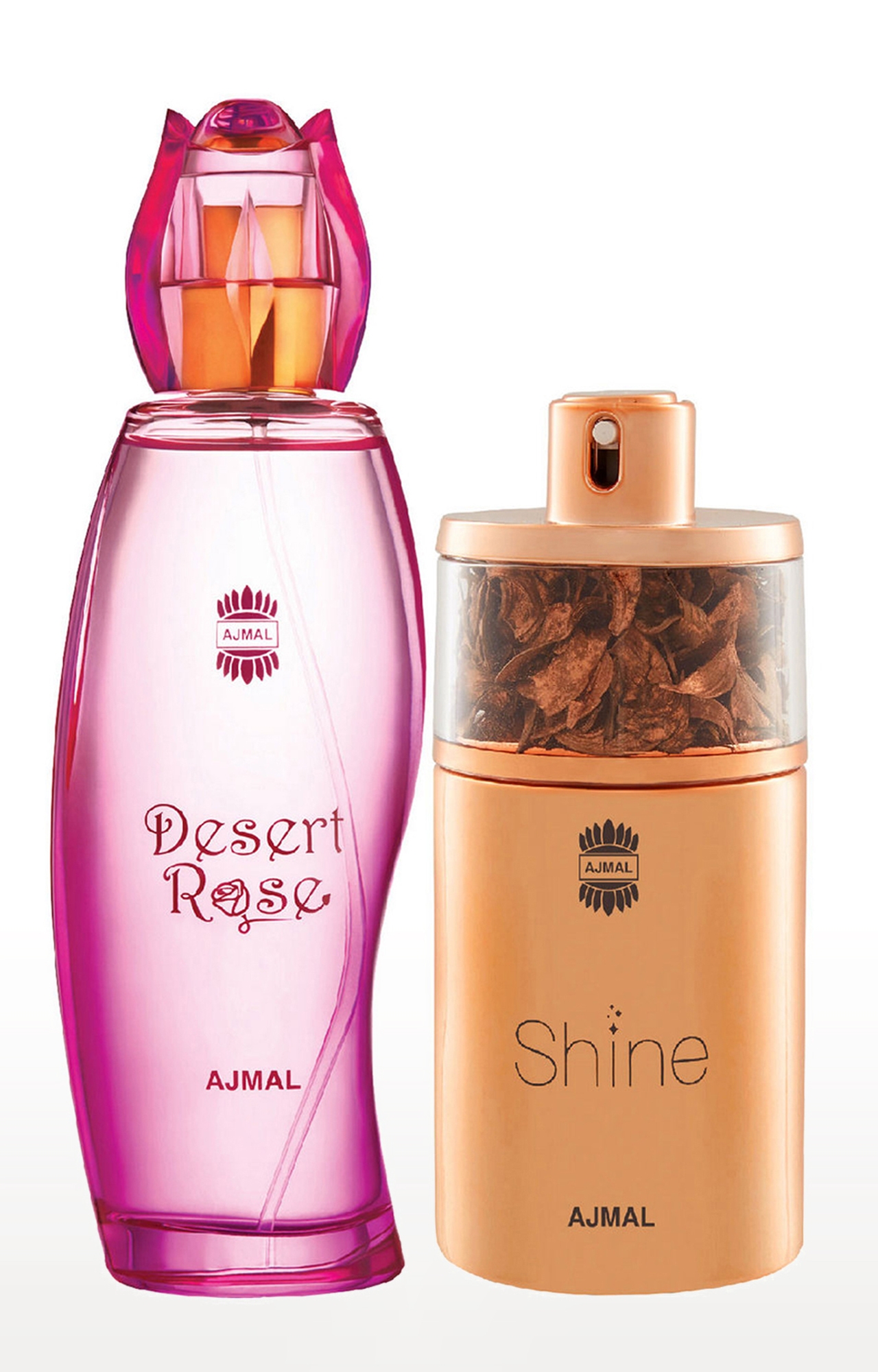 Ajmal Desert Rose EDP Oriental Perfume 100ml for Women and Shine EDP Perfume 75ml for Women