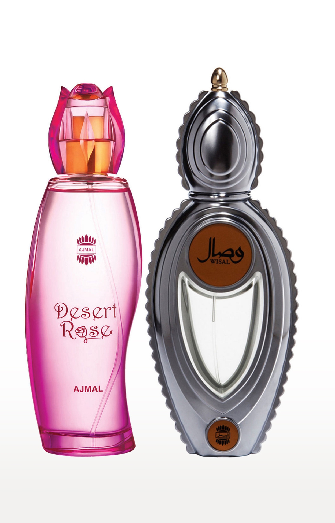 Ajmal | Ajmal Desert Rose EDP Floral Oriental Perfume 100ml for Women and Wisal EDP Floral Musky Perfume 50ml for Women + 2 Parfum Testers FREE
