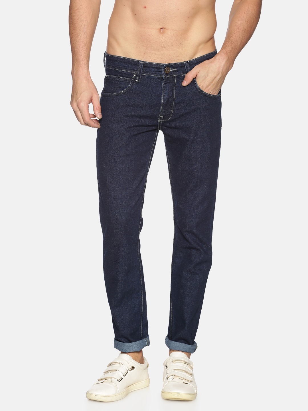 Chennis | Chennis Mens Cotton Slim Fit Casual Indigo Jeans