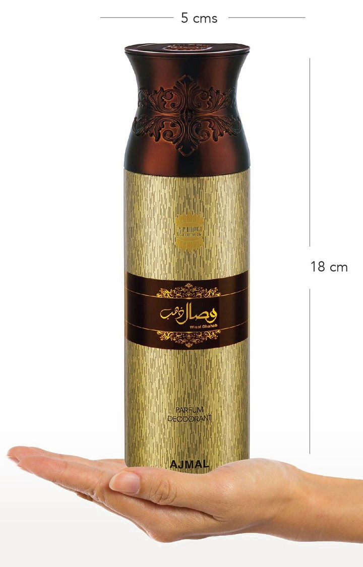 Maryaj Direction East Eau De Parfum Perfume 100ml for Men and Ajmal Wisal Dhahab Deodorant Fruity Fragrance 200ml for Men