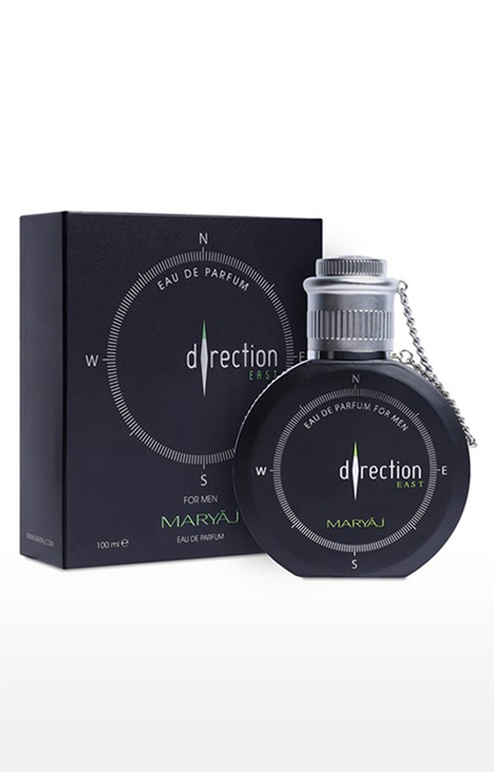 Maryaj Direction East Eau De Parfum Perfume 100ml for Men and Ajmal Wisal Dhahab Deodorant Fruity Fragrance 200ml for Men