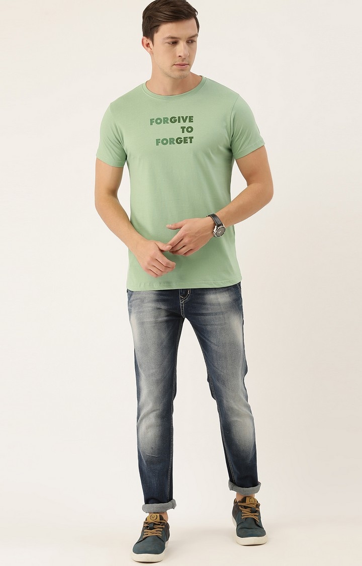 Dillinger | Dillinger Green Typographic Printed T-Shirt