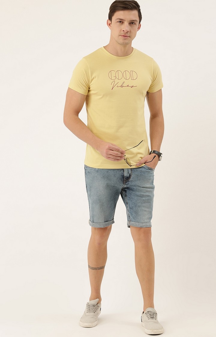 Dillinger | Dillinger Yellow Typographic Printed T-Shirt