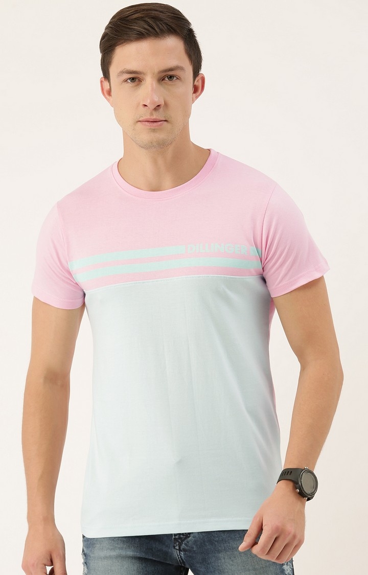 Dillinger | Dillinger Pink Colourblock T-Shirt 1