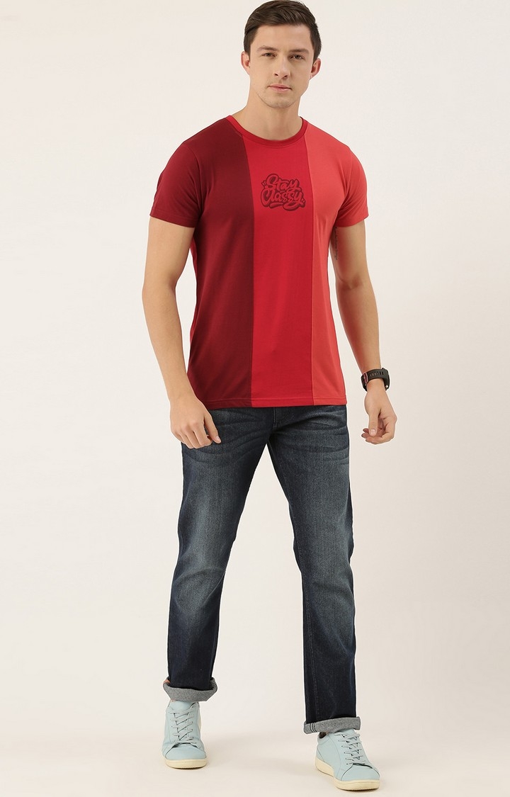 Dillinger Red Colourblock T-Shirt