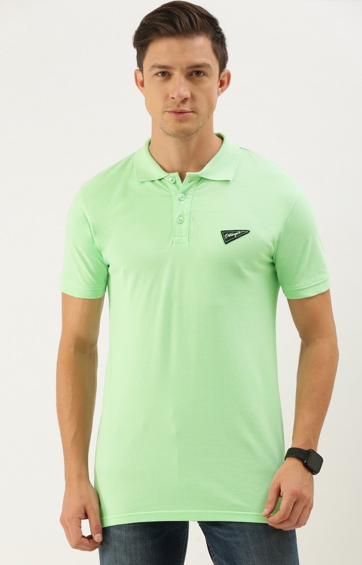 Dillinger | Dillinger Men Green Solid Polo T-Shirt