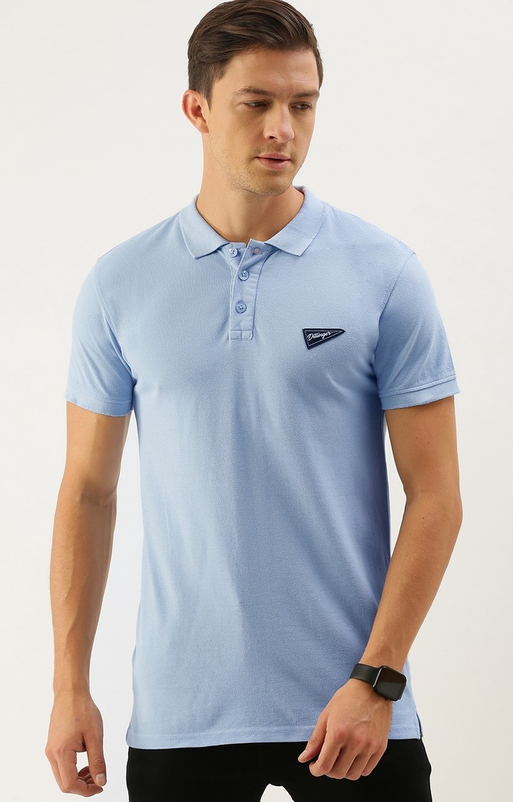 Dillinger | Dillinger Men Blue Solid Polo T-Shirt