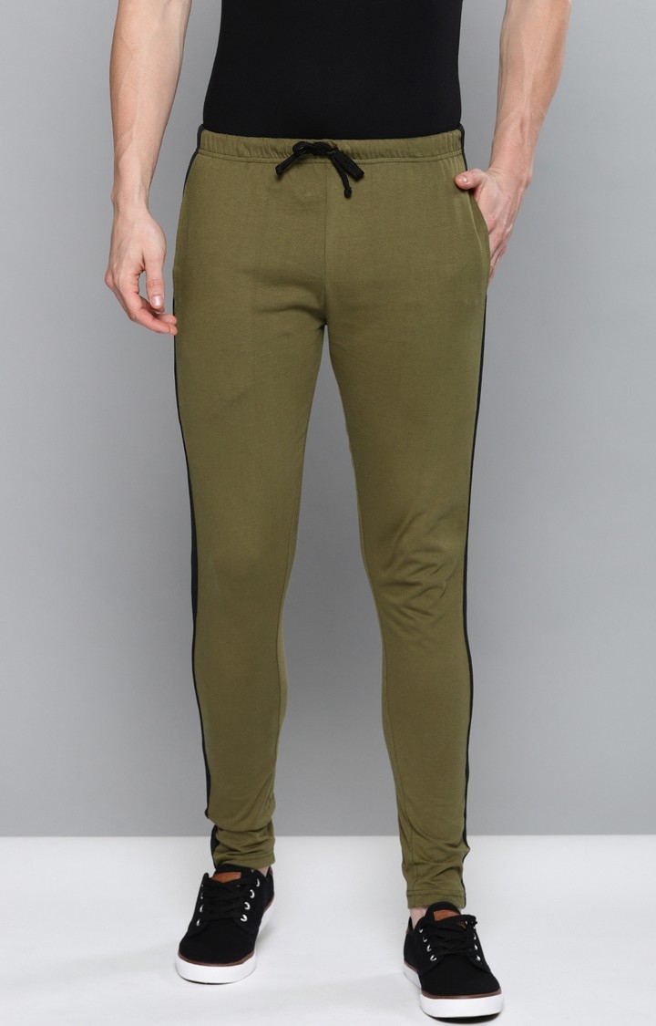 Dillinger | Dillinger Men Green Solid Regular Fit Trackpants