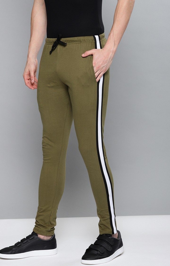 Dillinger | Dillinger Men Green Solid Regular Fit Trackpants