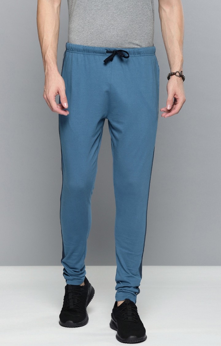 Dillinger | Dillinger Men Blue Solid Regular Fit Trackpants