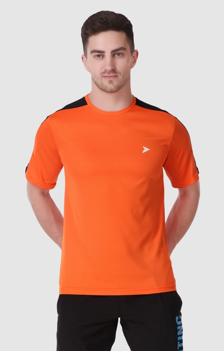 Fitinc | Fitinc Orange Dry Fit Sports T-Shirt