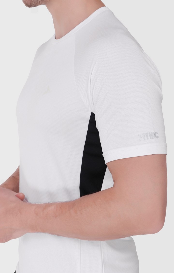 Fitinc Dry Fit & Light Weight White T-Shirt for Active Sports