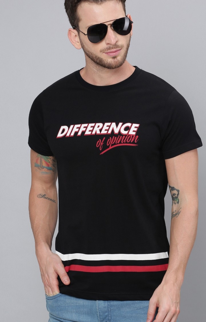 Difference of Opinion | Difference of Opinion Black Printed T-Shirt
