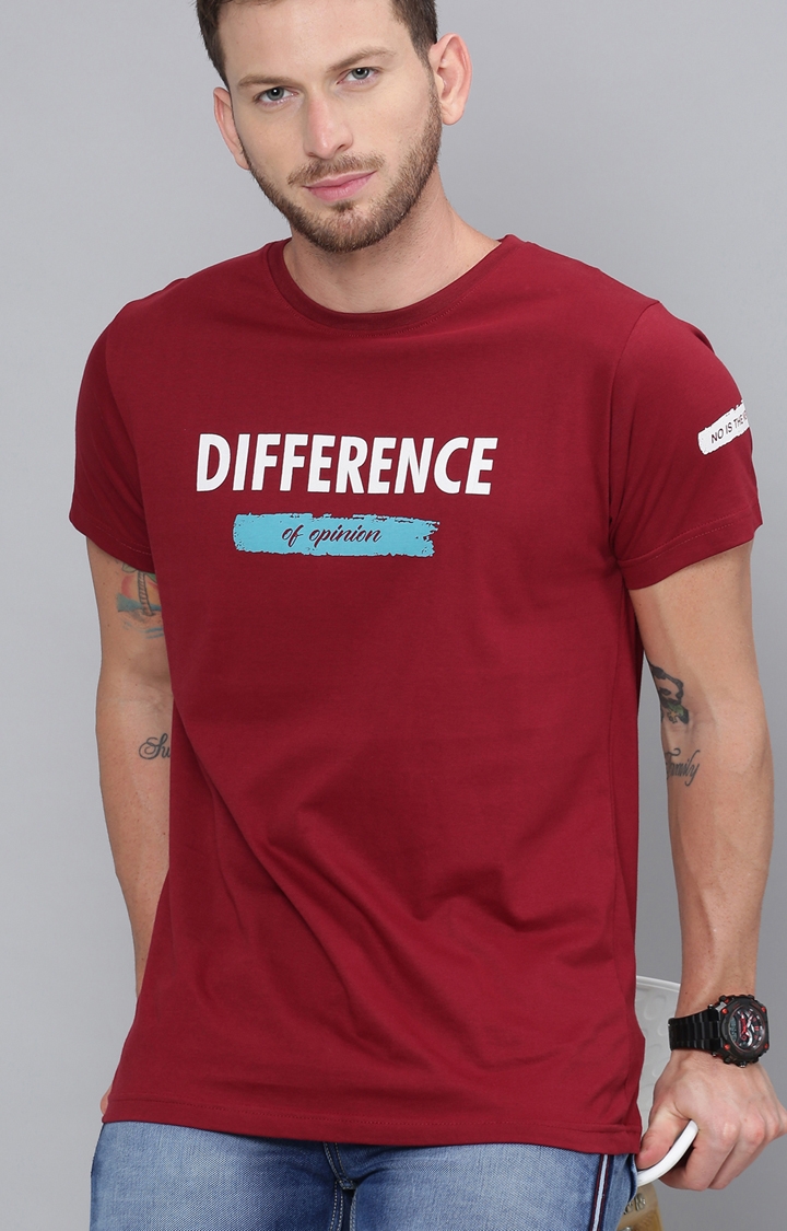 Difference of Opinion | Difference of Opinion Red Printed T-Shirt