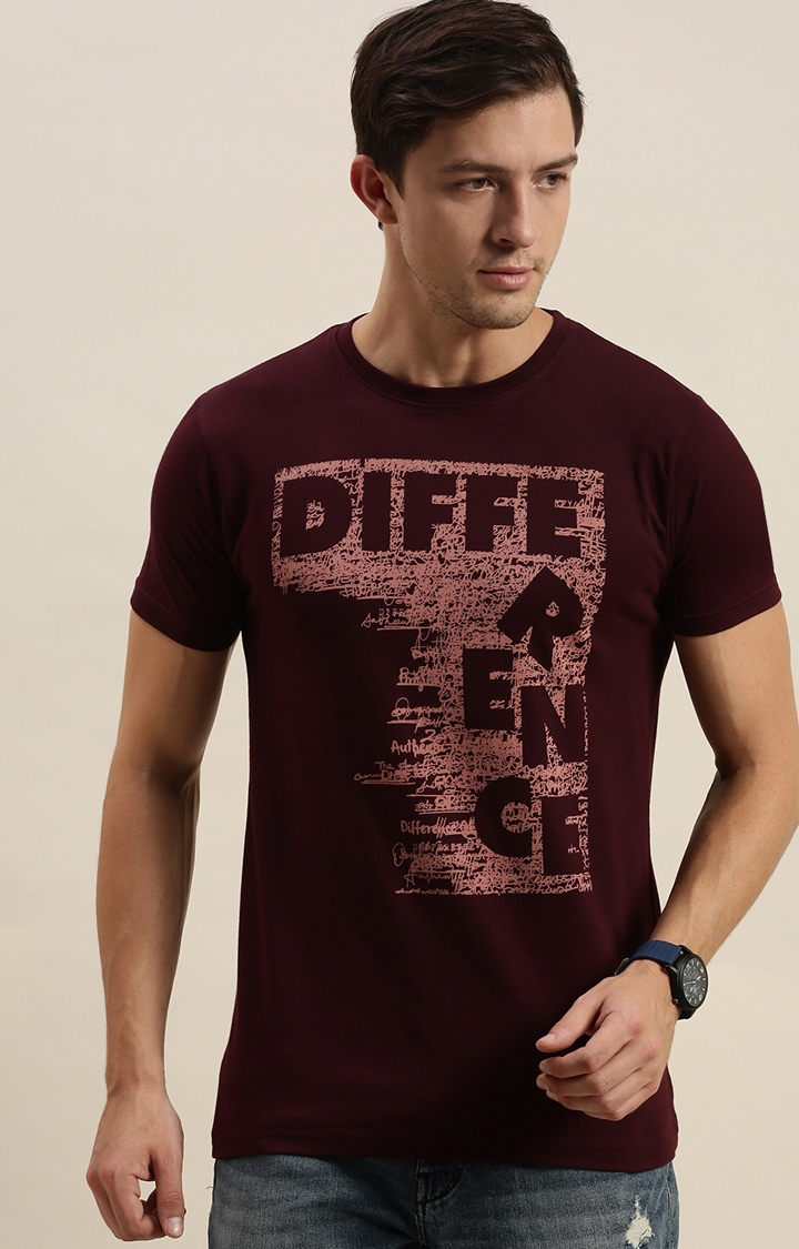 Difference of Opinion | Difference of Opinion Maroon Graphic Printed T-Shirt