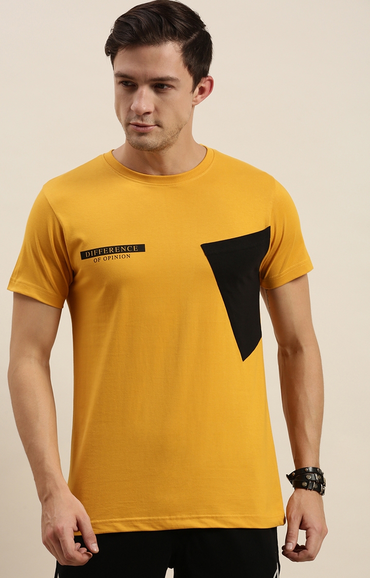 Difference of Opinion | Difference of Opinion Yellow Colourblock T-Shirt