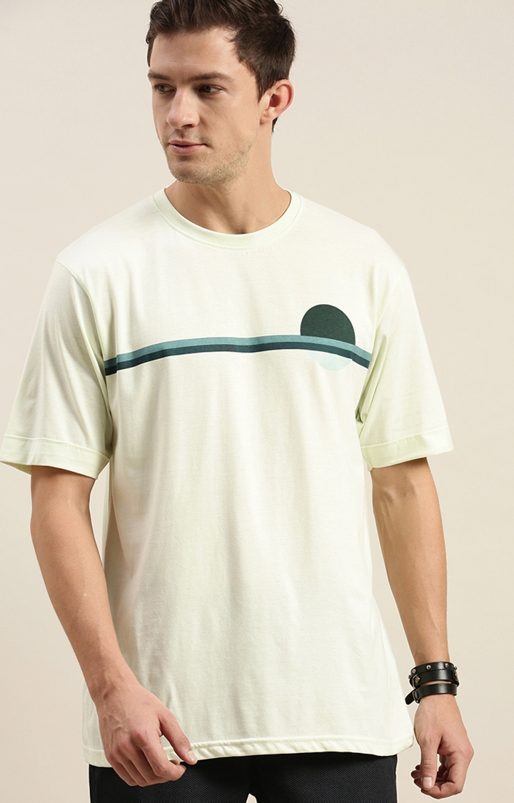 Difference of Opinion | Difference of Opinion Green Graphic Printed Oversized T-Shirt
