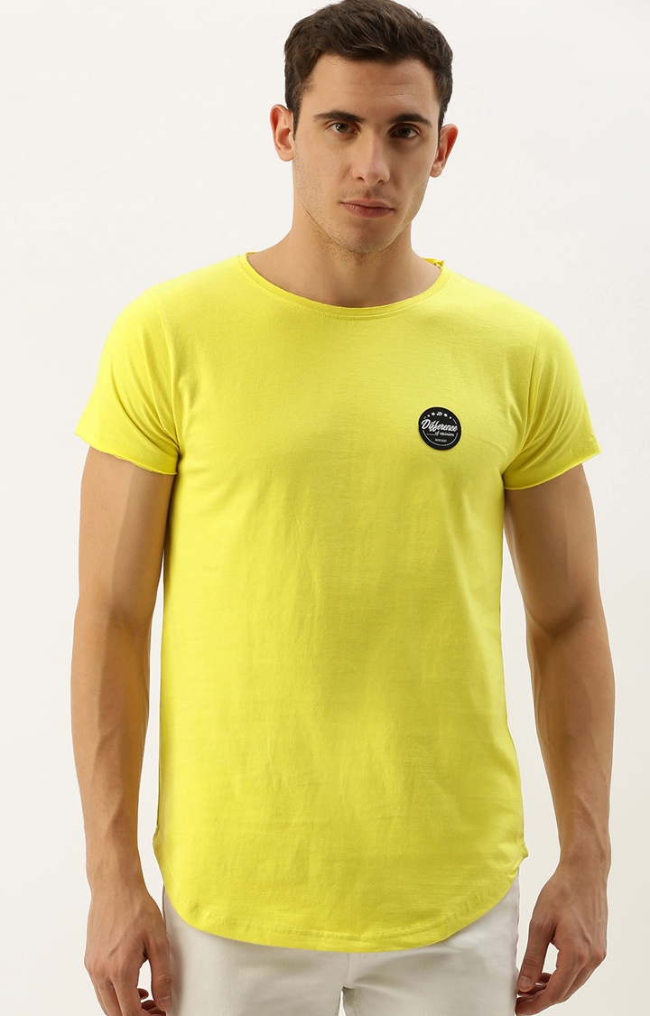 Difference of Opinion | Difference of Opinion Yellow Solid T-Shirt