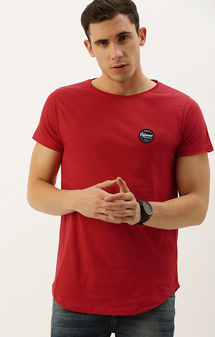 Difference of Opinion | Difference of Opinion Red Solid T-Shirt