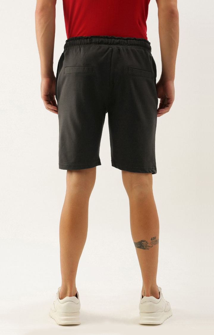 Men's Grey Cotton Printed Shorts