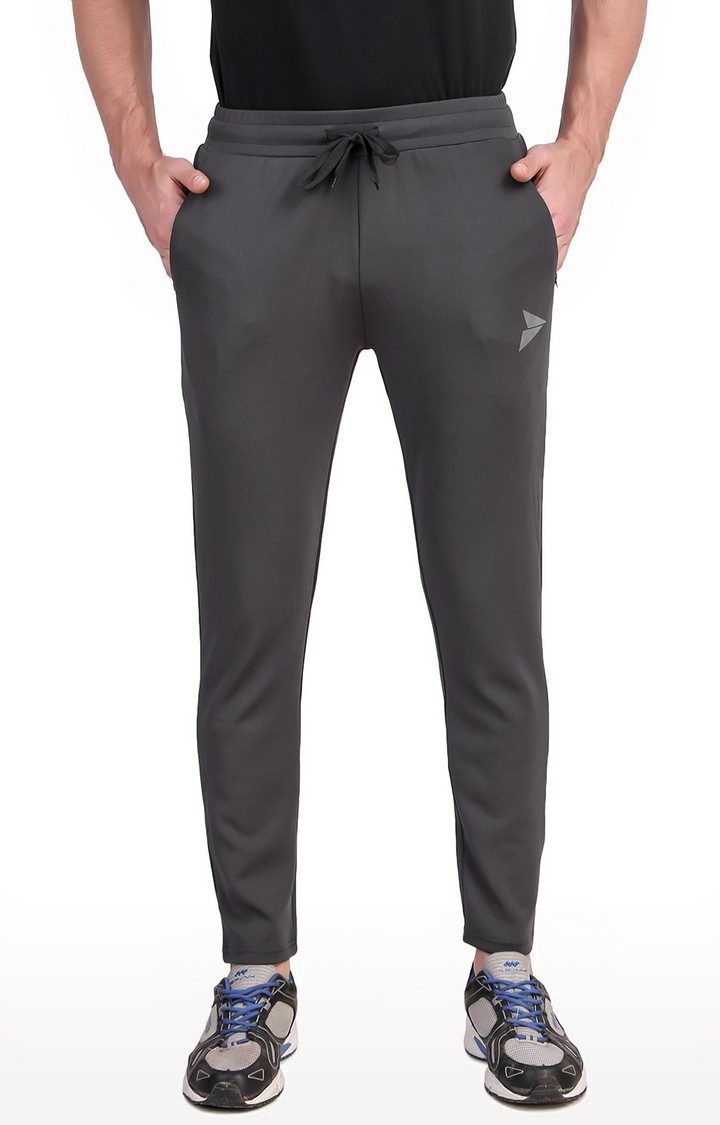 Fitinc Grey Track Pant with Concealed Zipper Pockets