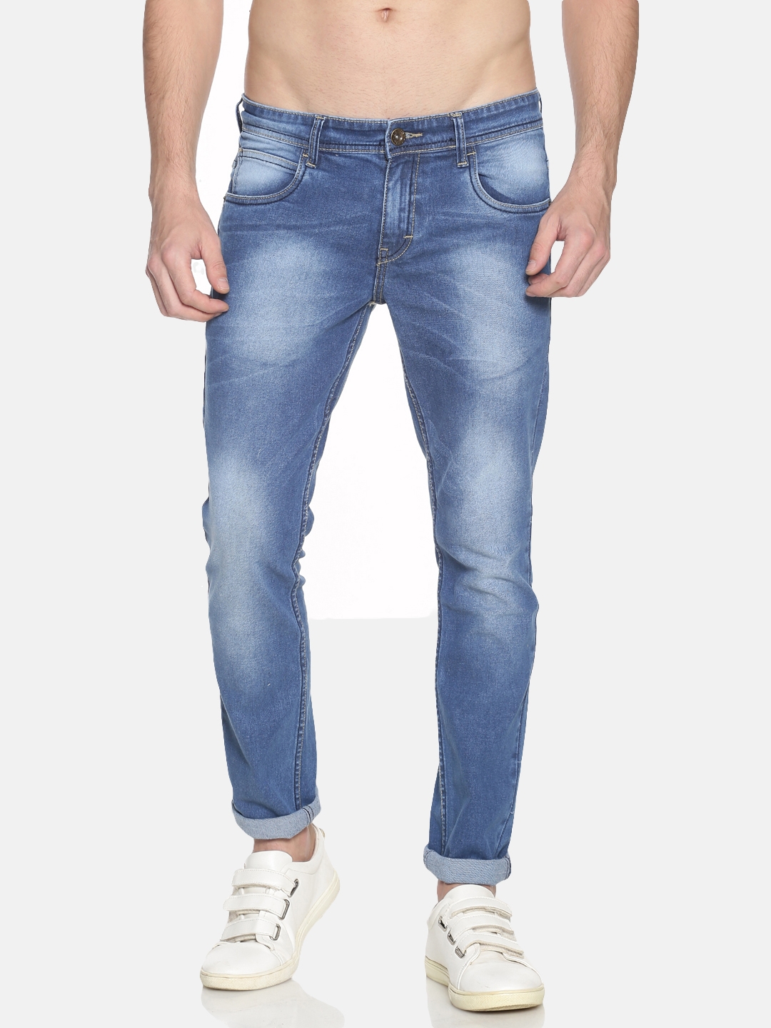 Chennis | Chennis Men's Casual Clean Look Jeans, Blue