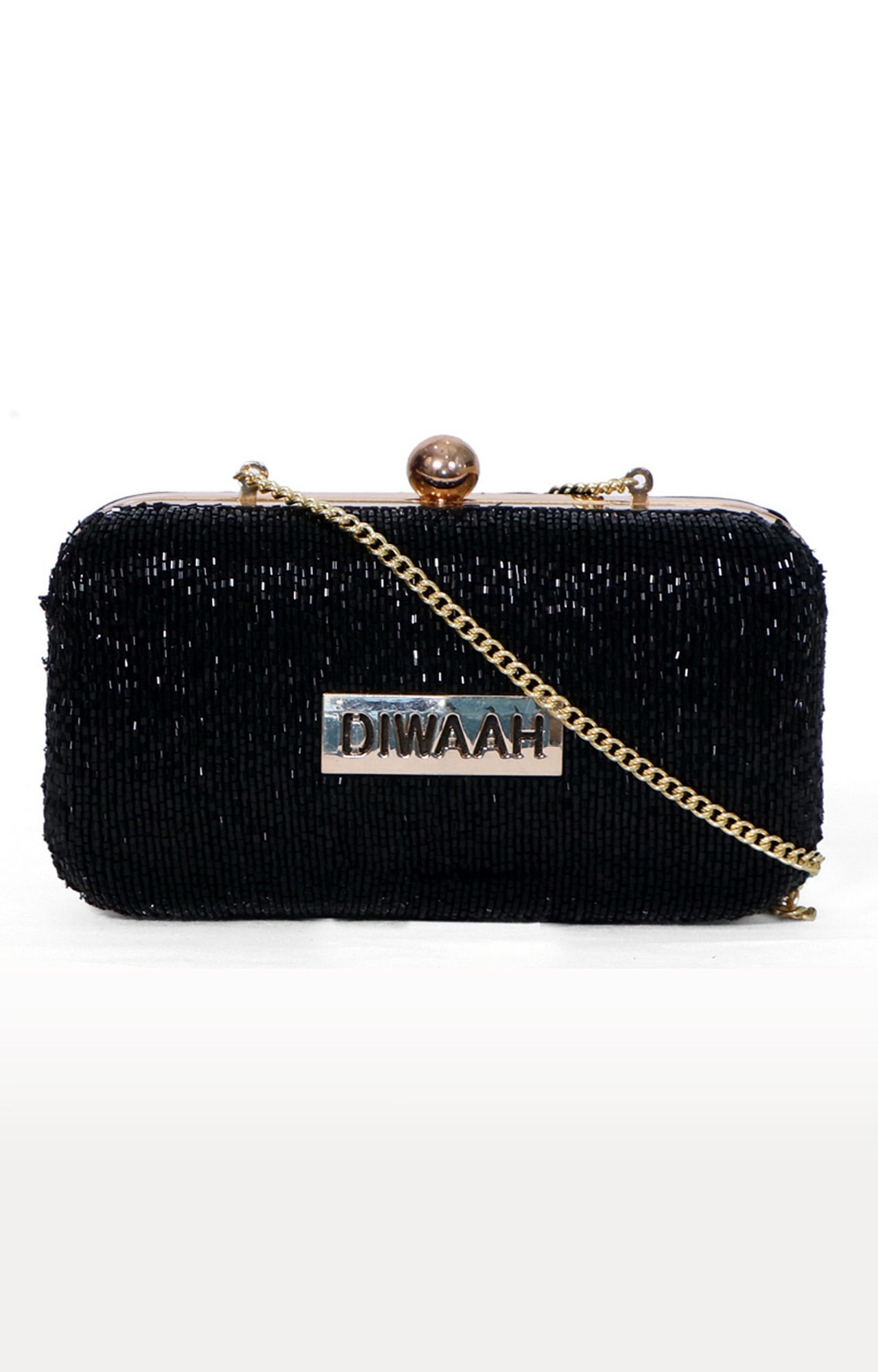 DIWAAH | Diwaah Black Embellished Clutches