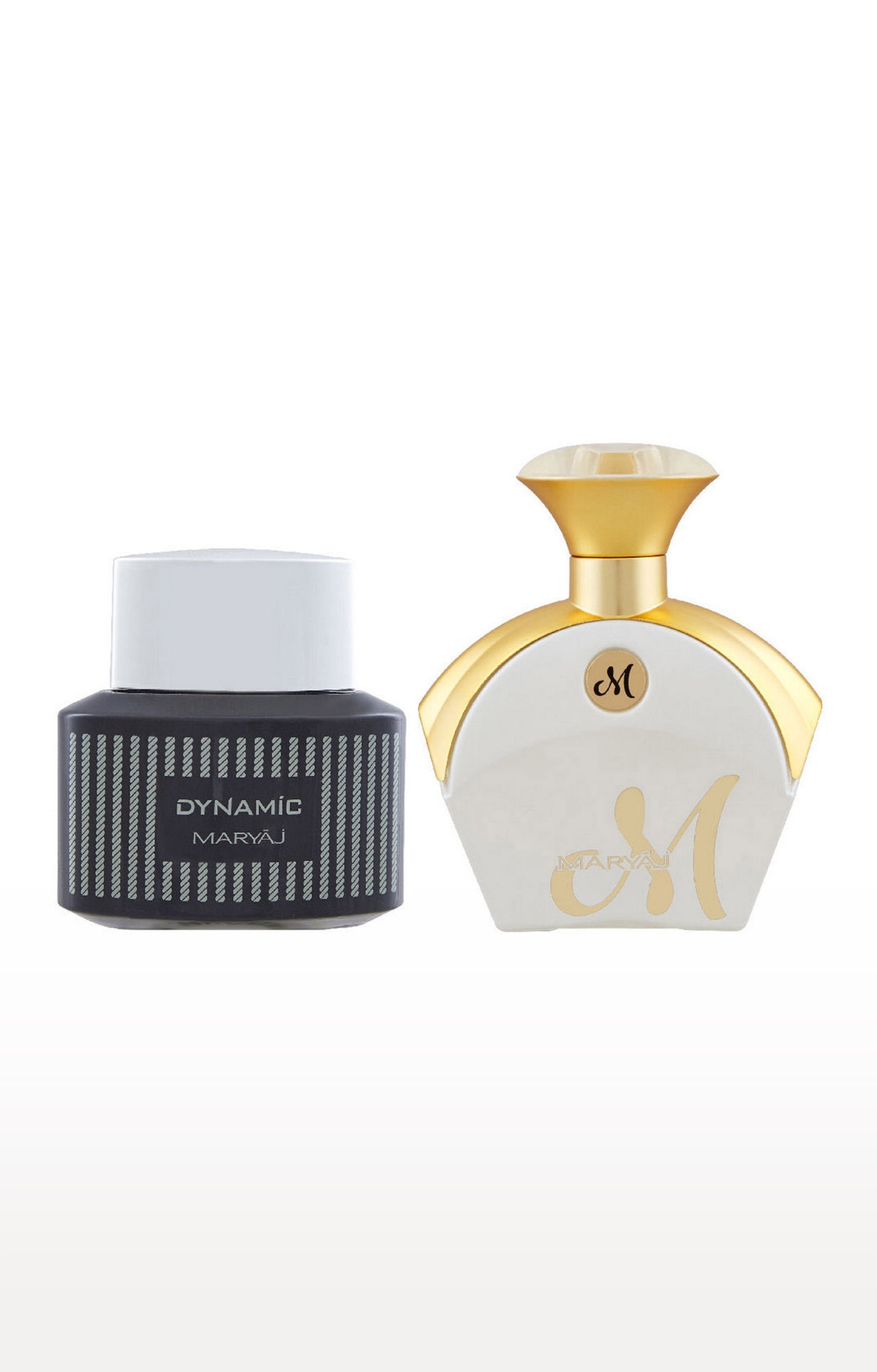 Maryaj Dynamic Eau De Parfum Perfume 100ml for Men and Maryaj M White for Her Eau De Parfum Fruity Perfume 90ml for Women