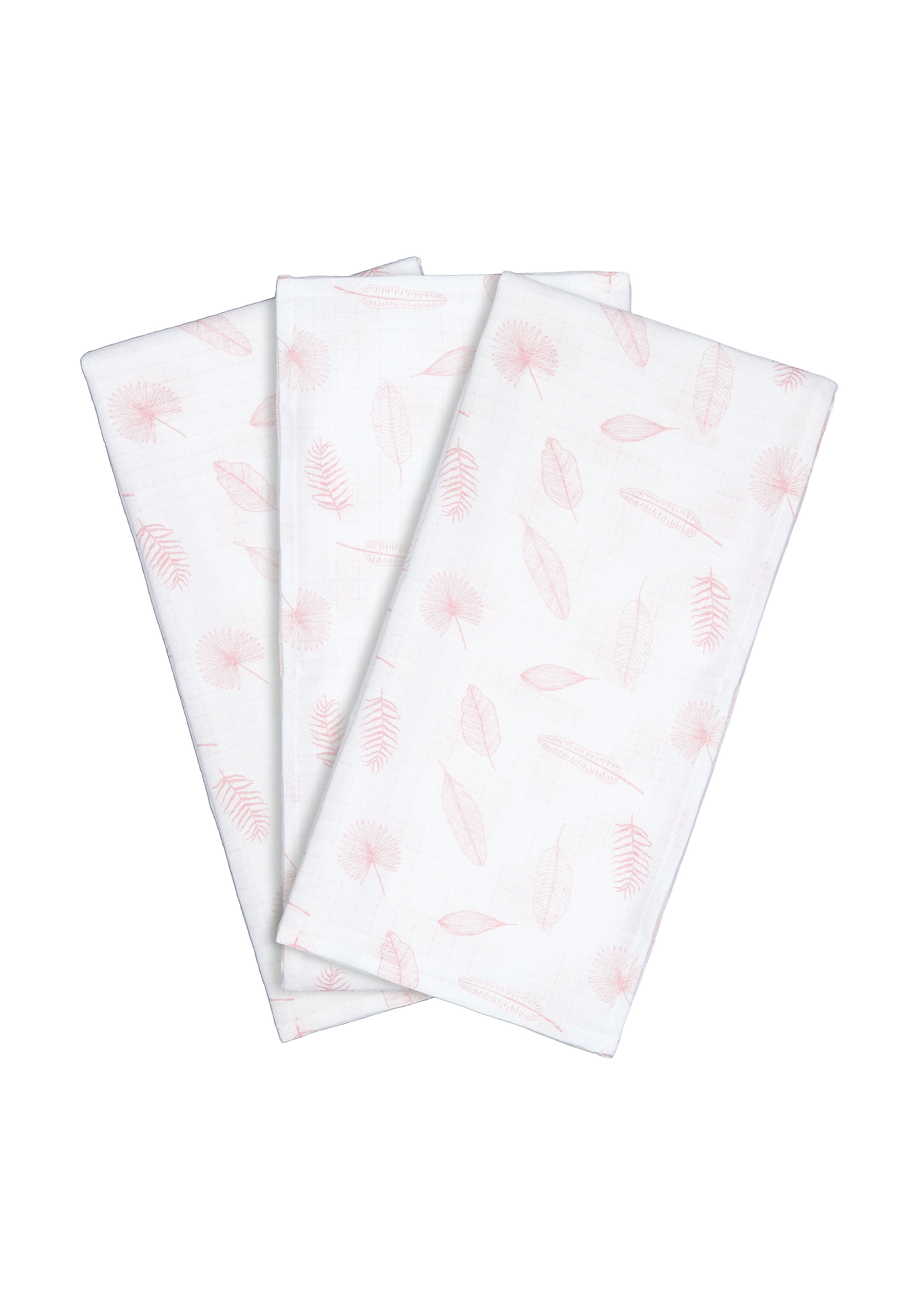 Mothercare | Mothercare Feather Muslins Pack Of 3 Pink 