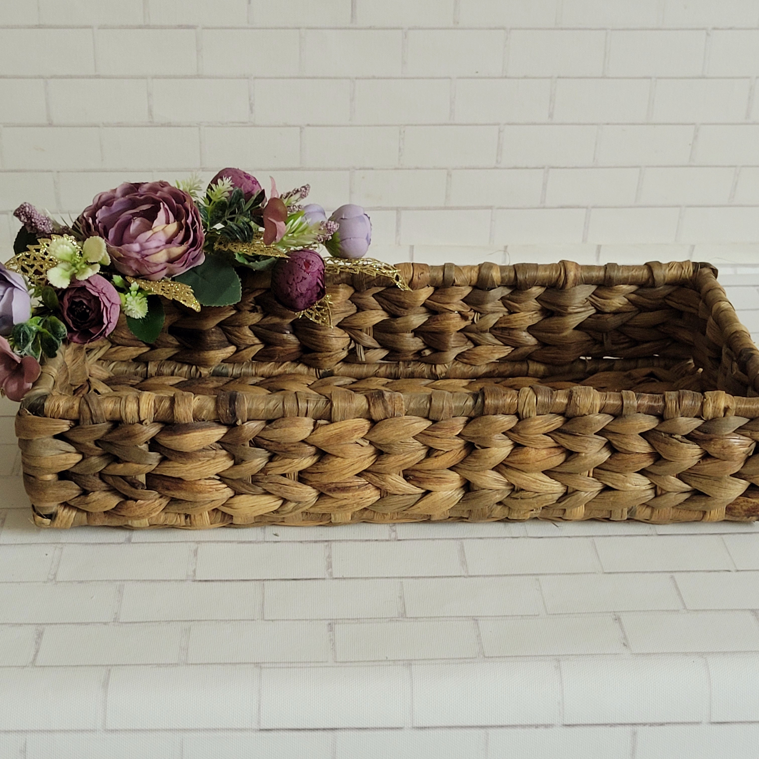 Floral Cane Rectangle Tray