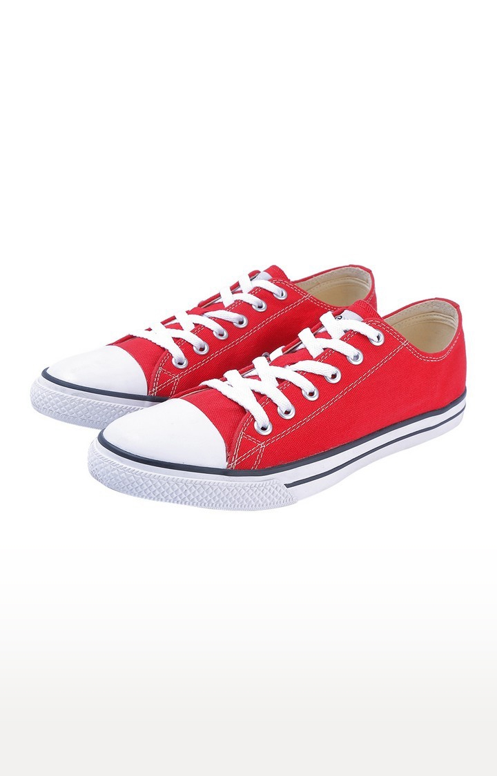 EEKEN | EEKEN Red Canvas Lightweight Casual Shoes for Men by Paragon