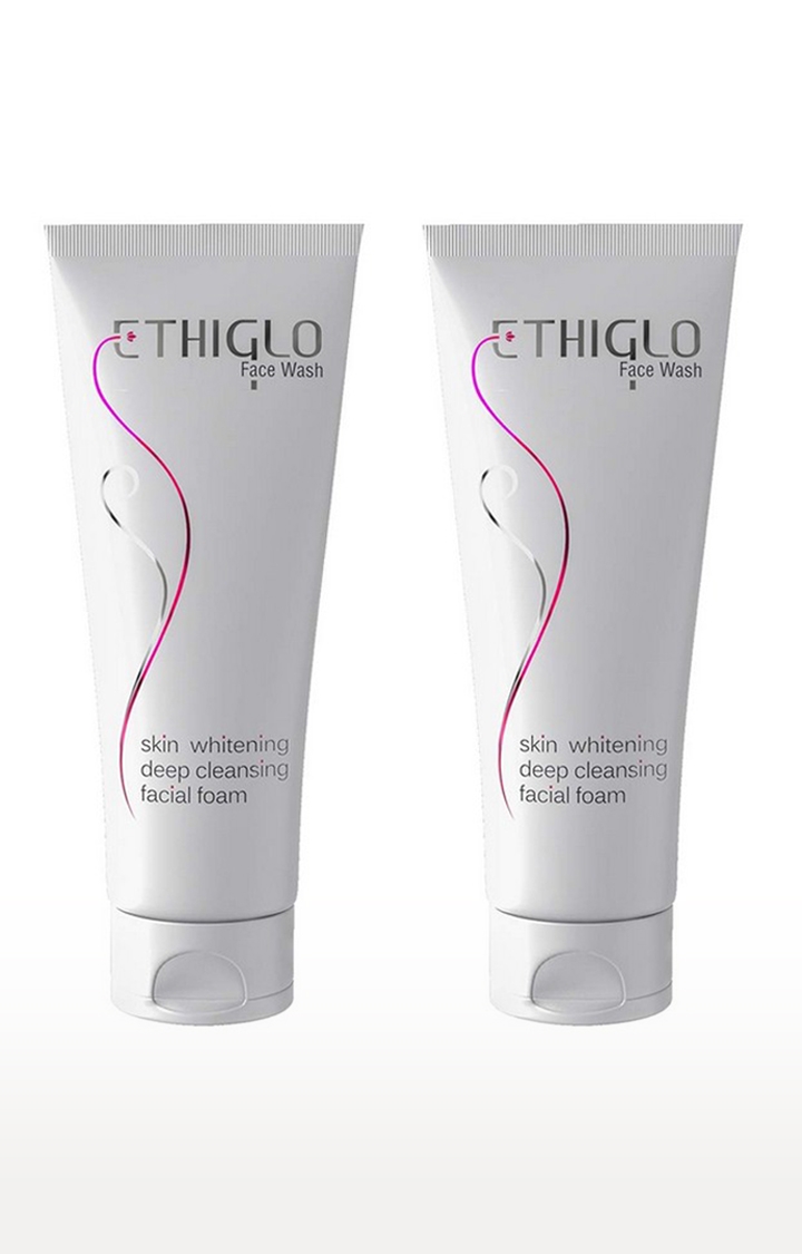 Ethiglo Skin whitening Face Wash (70ml) : It deep cleanses the skin and removes dead cells : Pack of 2