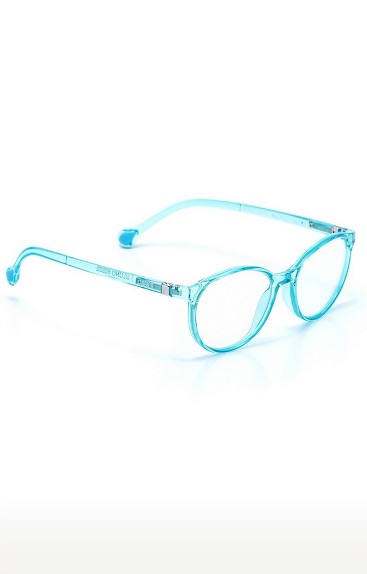 ENRICO | ENRICO Bluno Kids Feather Classic Transparent Baby Blue Computer Glasses for Kids