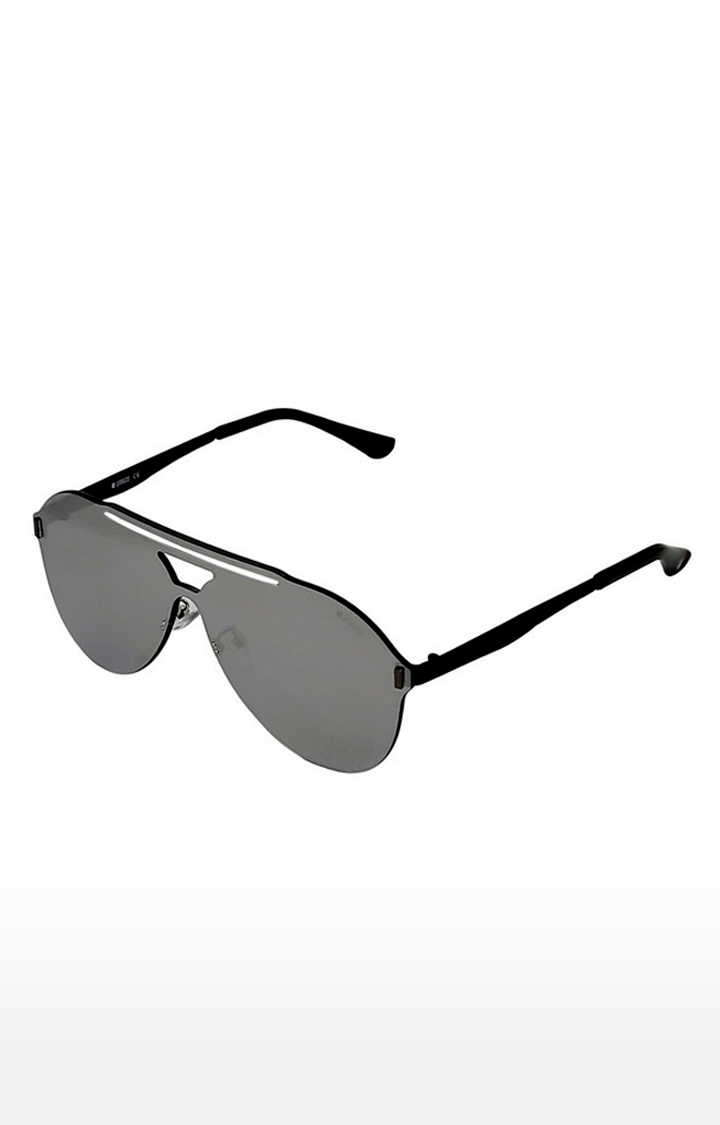 ENRICO | Enrico Mask Uv Protected Aviator Sunglasses For Men ( Lens - Grey | Frame - Black)