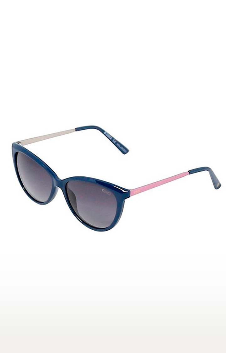 ENRICO | Enrico Rylen Classic Designer Uv Protected Cateye Sunglasses For Women ( Lens - Grey | Frame - Blue)