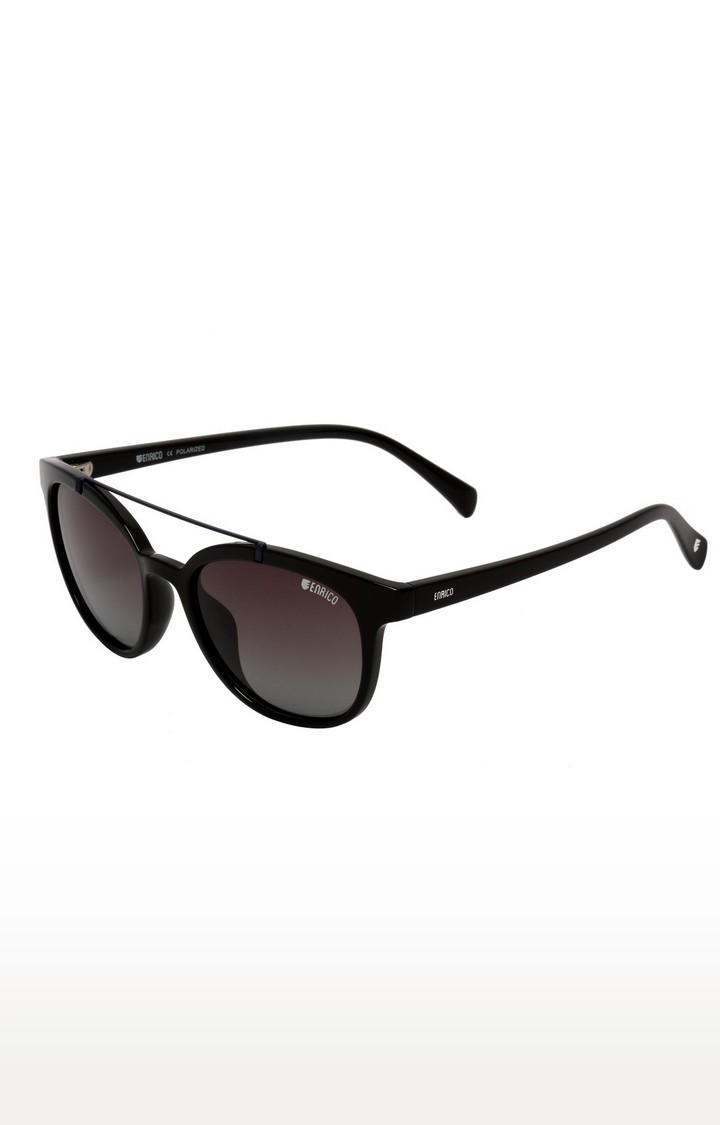 ENRICO | Enrico Greyjoy Uv Protected Unisex Wayfarer Sunglasses ( Lens - Brown | Frame - Black)
