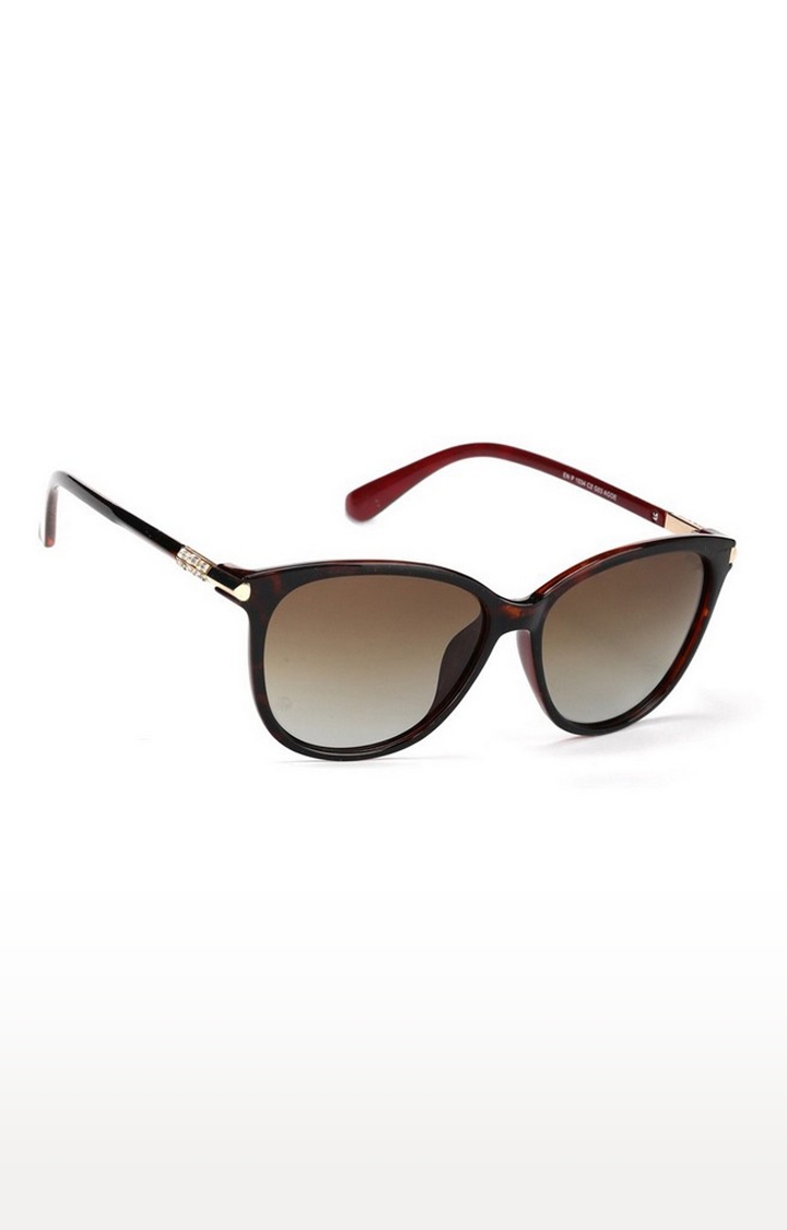 ENRICO | Enrico Hawall Uv Protected Oversized Sunglasses For Women ( Lens - Brown | Frame - Brown )