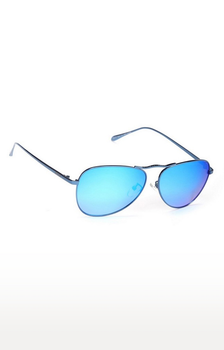 ENRICO | Enrico Winnercircle Uv Protected Aviator Sunglasses For Women ( Lens - Blue | Frame - Blue )