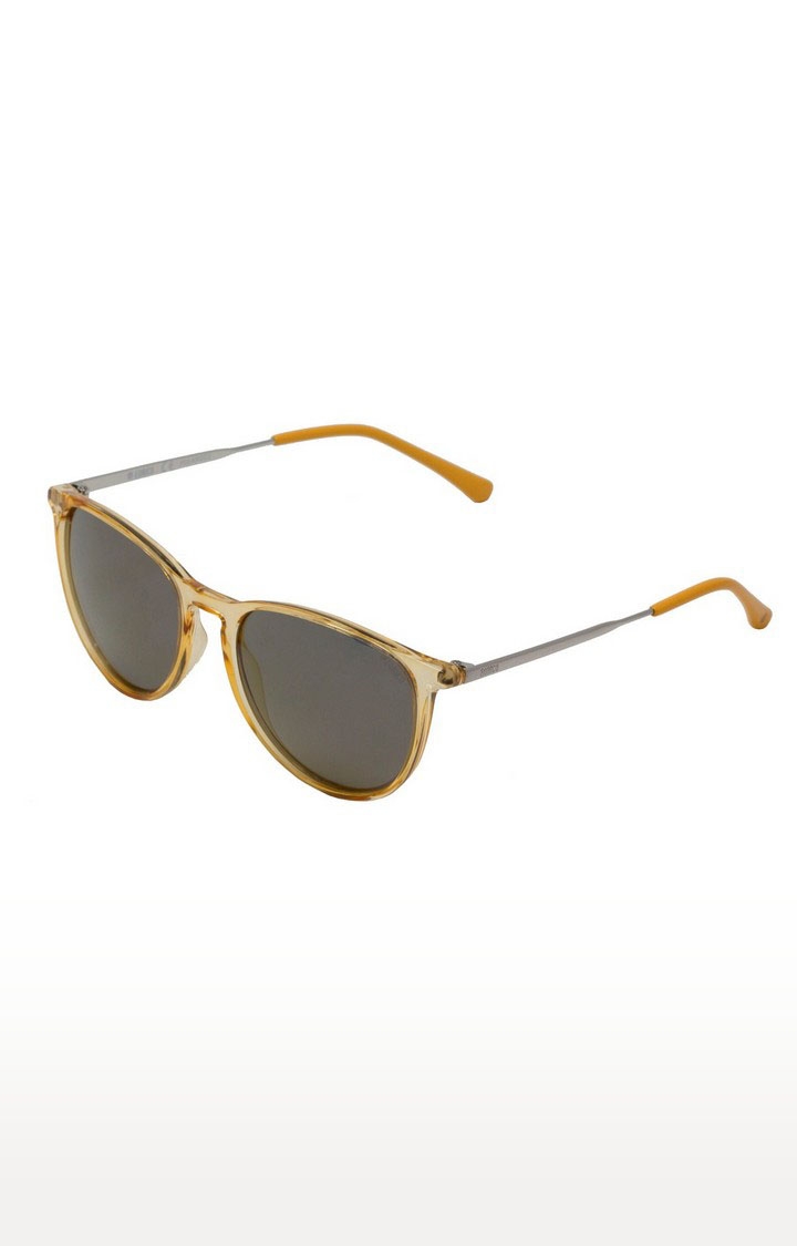 ENRICO | Enrico Ciaz Uv Protected & Polarized Round Sunglasses For Women ( Lens - Grey | Frame - Yellow)