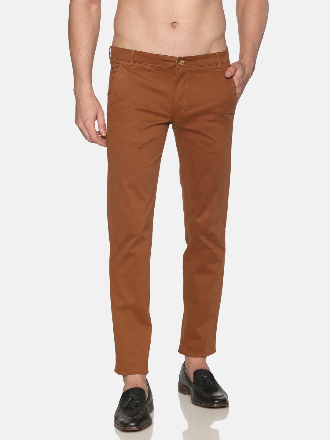 Chennis | Chennis Men's Casual Rust Trousers