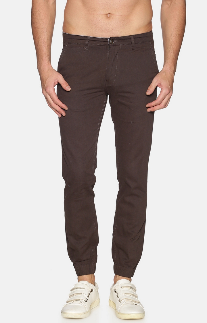 Chennis | Chennis Men's Cotton Casual Brown Casual Joggers