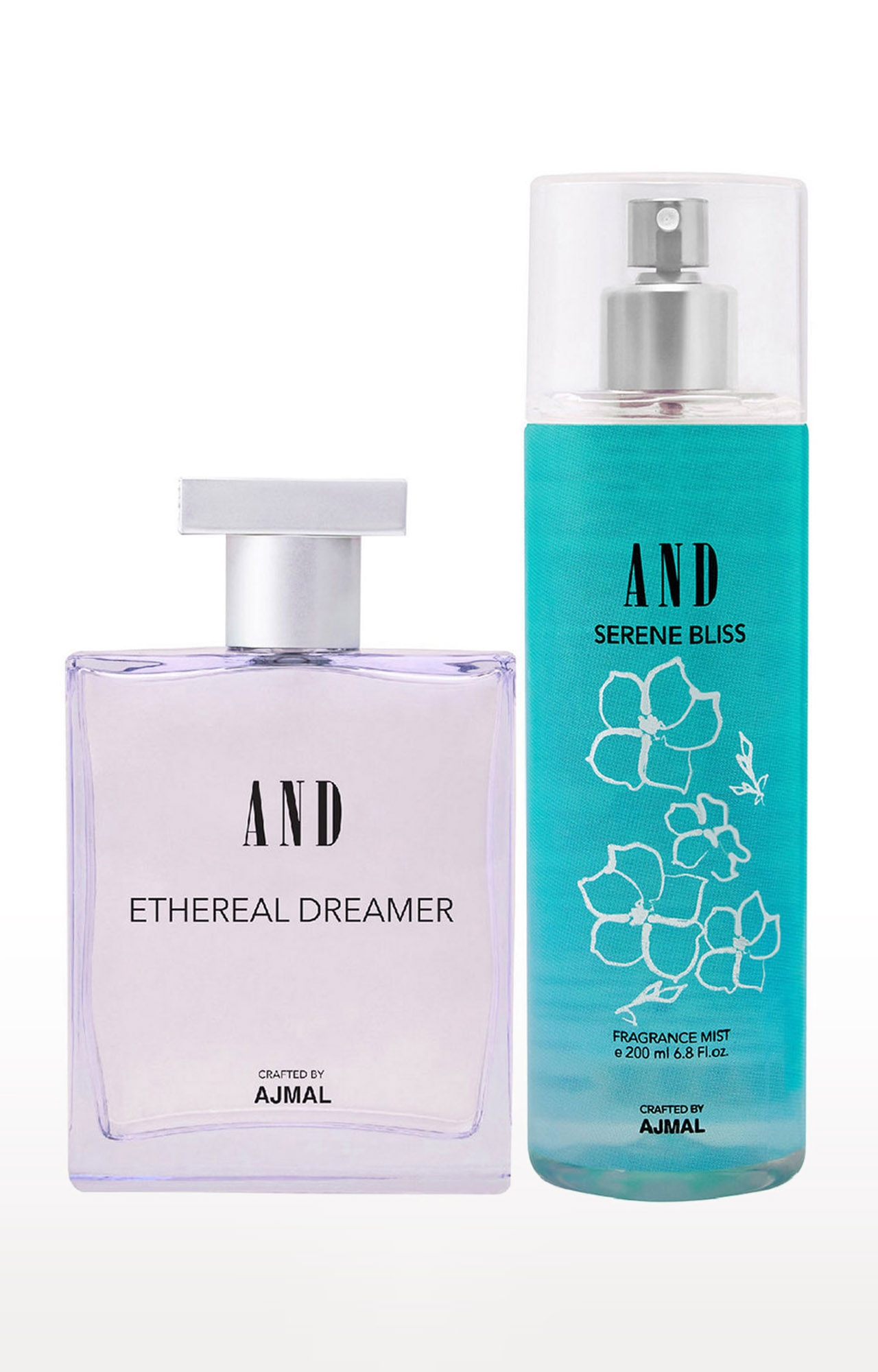 AND Crafted By Ajmal | AND Ethereal Dreamer Eau De Parfum 100ML & Serene Bliss Body Mist 200ML Pack of 2 for Women Crafted by Ajmal 