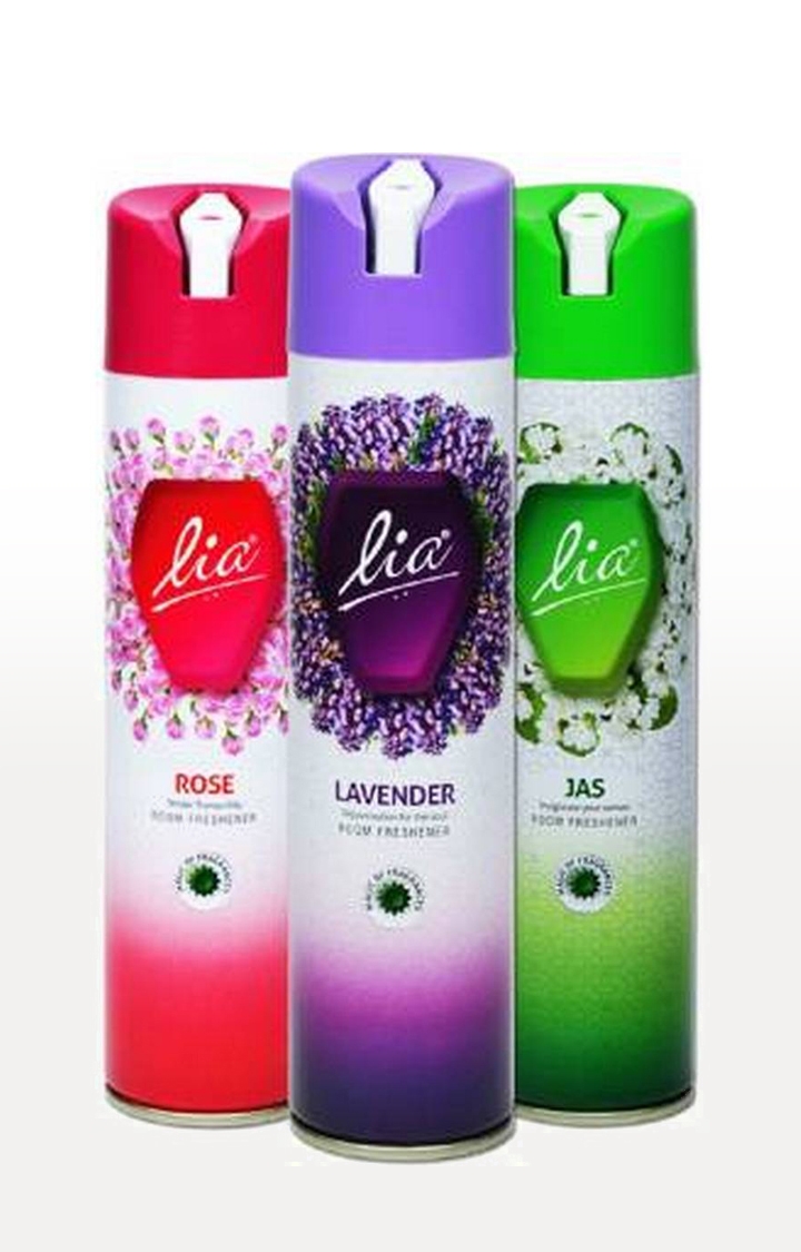 Lia Room & Car Freshener | Lia Rose, Lavender, Jasmine Spray (3*160g)