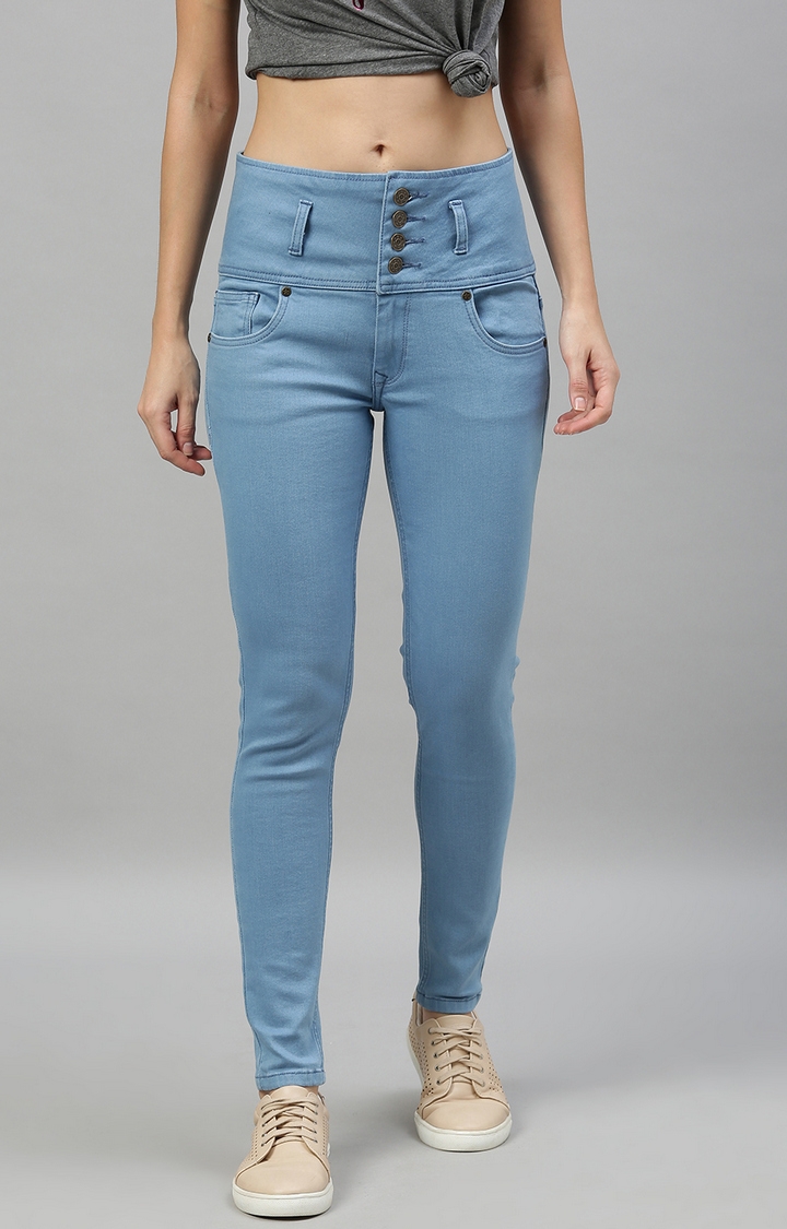 Enviously Young High Rise 5 Button Ice Blue Jeans