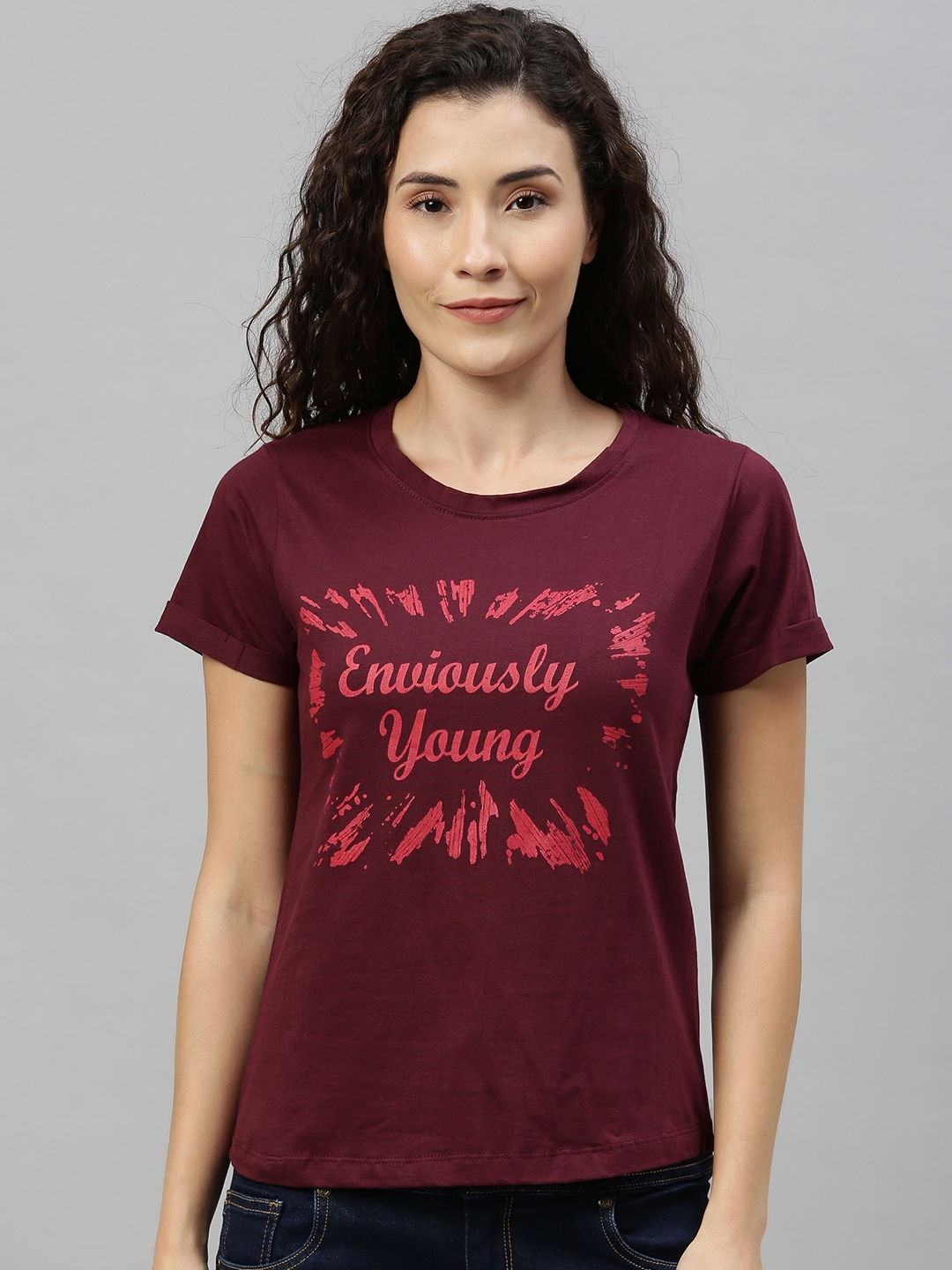 Enviously Young | Red Printed T-Shirts