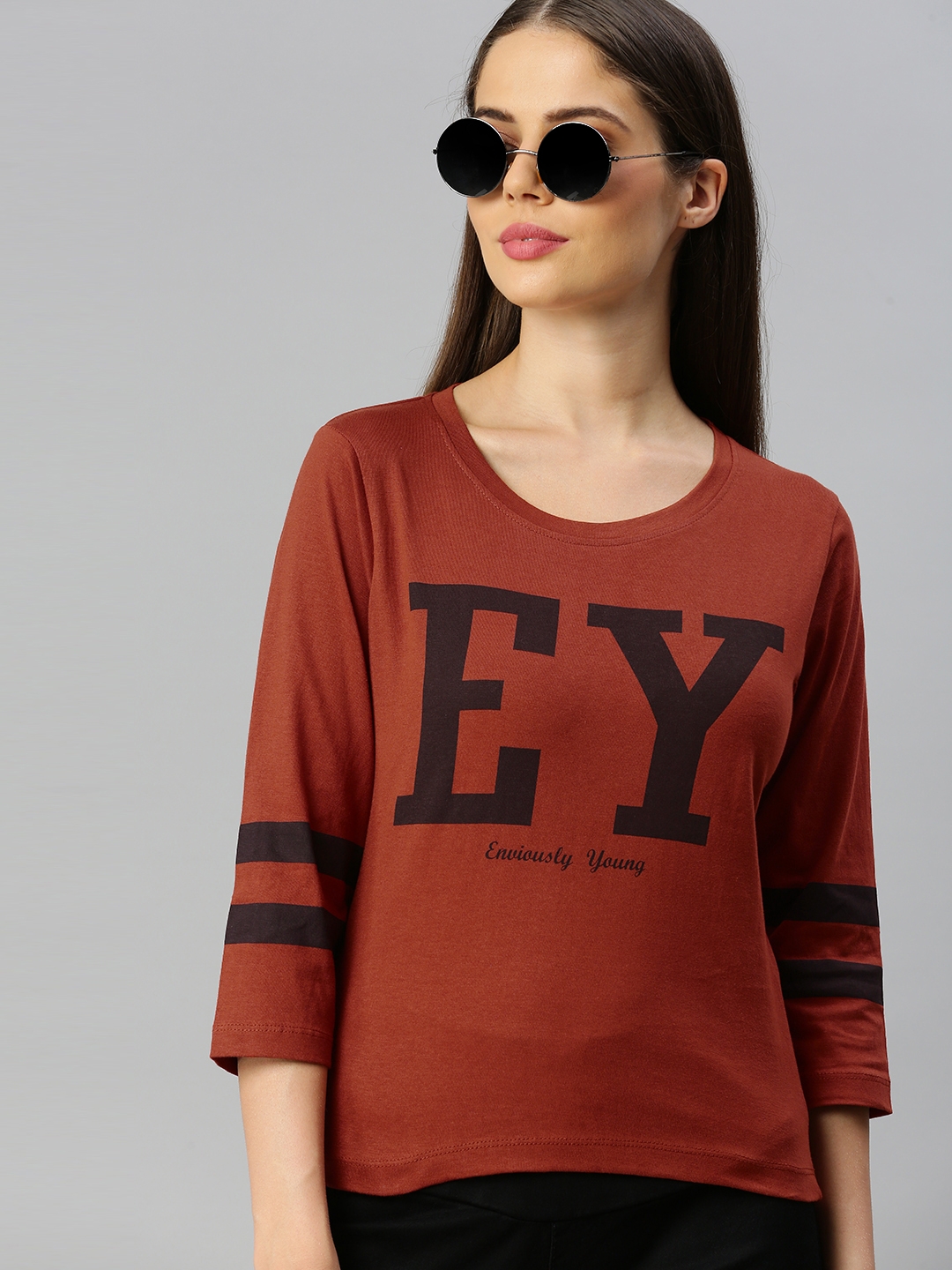 Enviously Young | Rust Printed T-Shirts